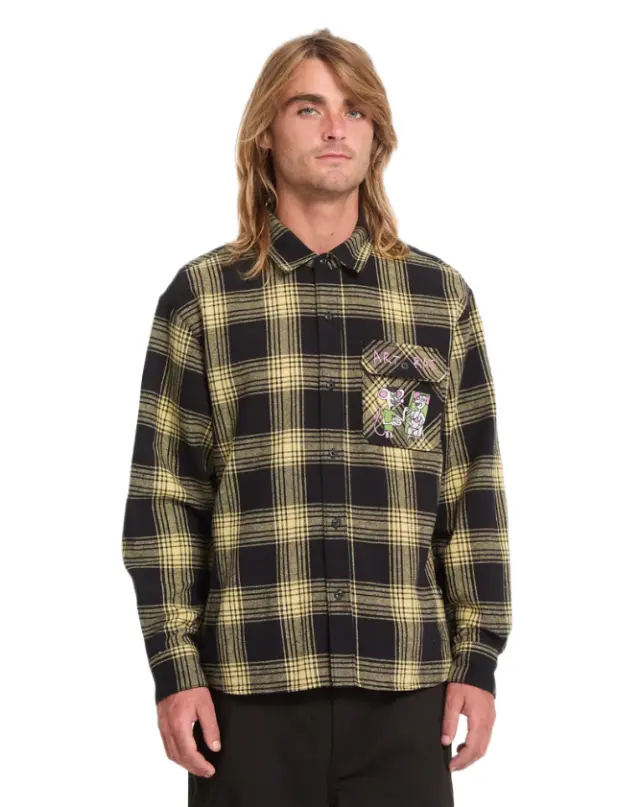 Volcom Ozzy Plaid Shirt ανδρικό καρό πουκάμισο μακρυμάνικο A0532610-1