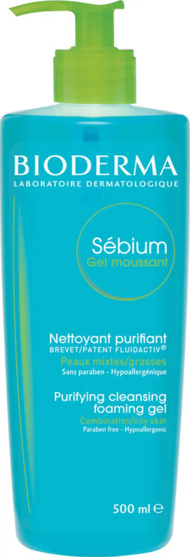 Bioderma Sébium Gel Moussant 500ml – Gel Καθαρισμού Προσώπου για Λιπαρή, Μικτή + Ακνεϊκή Επιδερμίδα