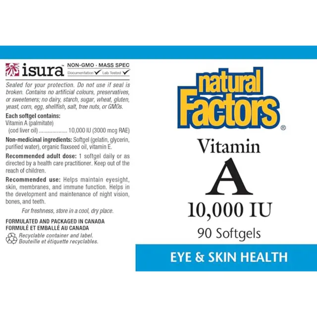 Natural Factors Vitamin A 10,000 IU 2