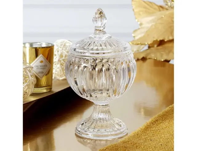 Διακοσμητική Φοντανιέρα Home Deco Factory με καπάκι και διαστάσεις 8x8x15cm KA6234 2