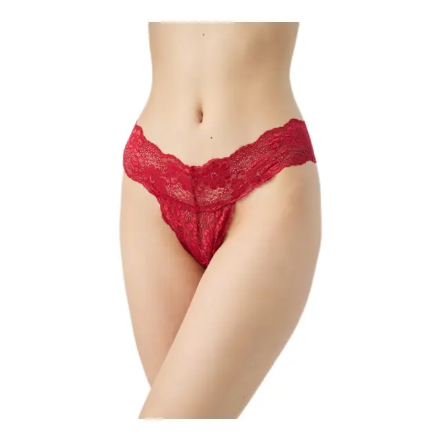 Minerva Γυναικείο String με Δαντέλα Hazel, Χρώμα Κόκκινο