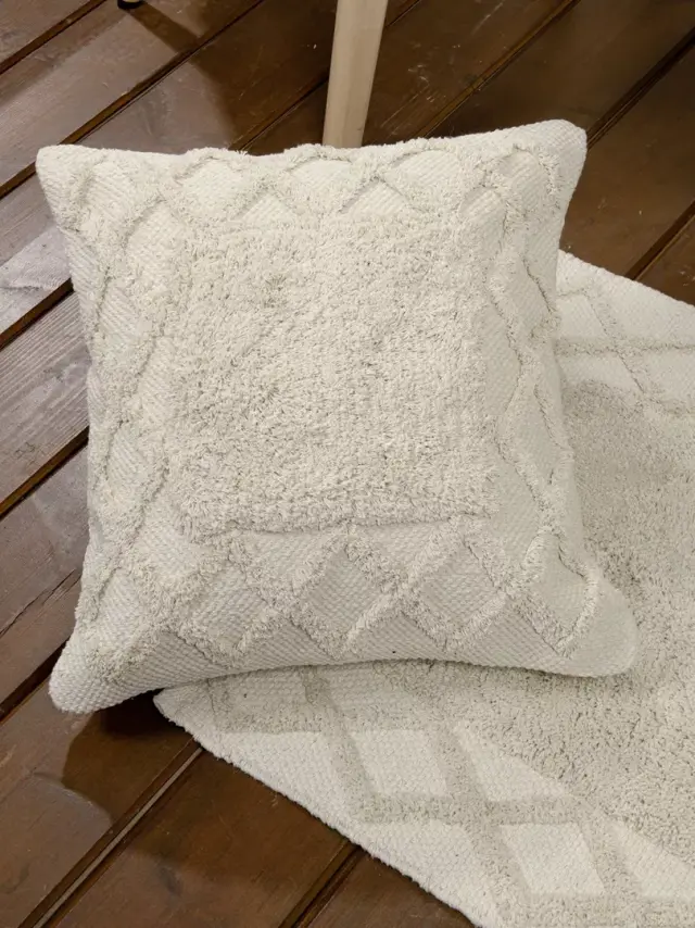 Διακοσμητική Μαξιλαροθήκη 45x45 Nima Linea Ecru 100% βαμβακερό