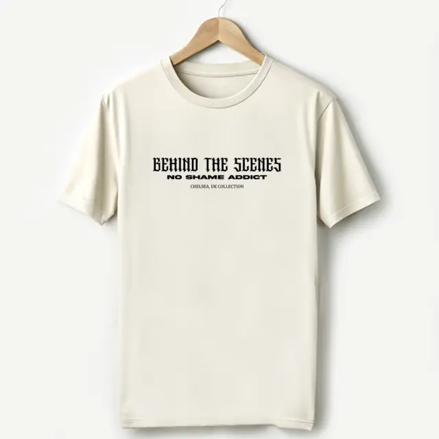 T-shirt Noshame® Off-white με τύπωμα Behind the Scenes - 122344 - XXL