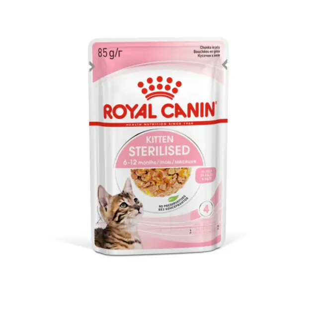 Royal Canin Wet Kitten Sterilised με Πουλερικά σε Ζελέ 85gr