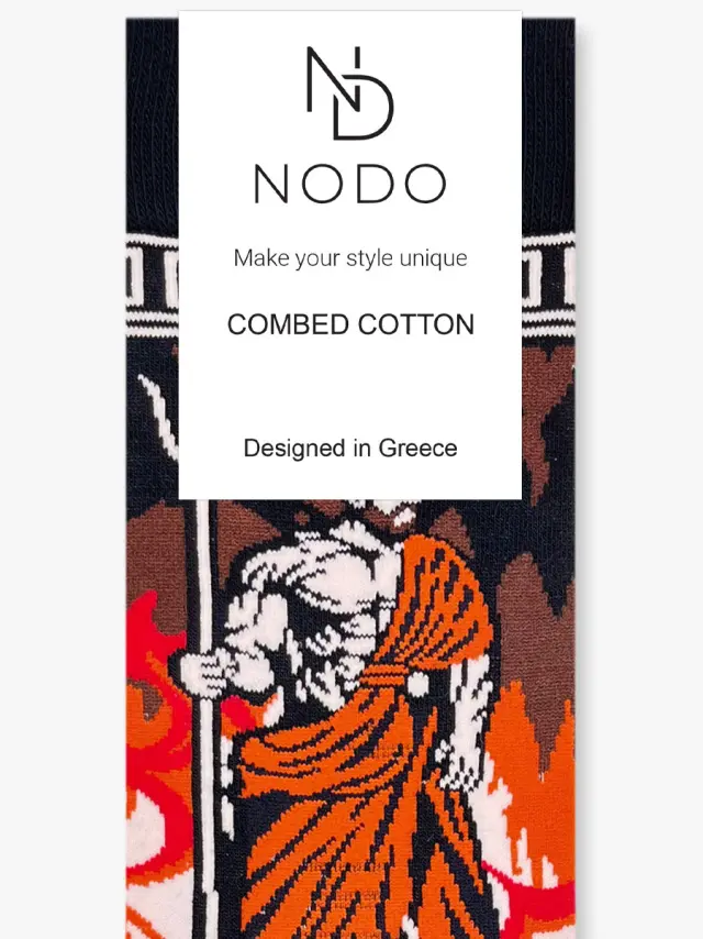 NODO Βαμβακερή Κάλτσα με Σχέδια Hades The Greek God 3