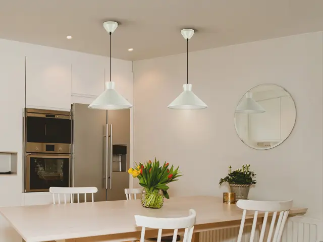 Κρεμαστό φωτιστικό μονόφωτο pearl grey opal diffuser E27 Pearl White Γκρί 3