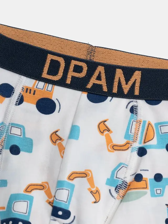 Παιδικό Σετ Εσωρούχων για Αγόρια Trucks Boxers ΜΠΛΕ 3