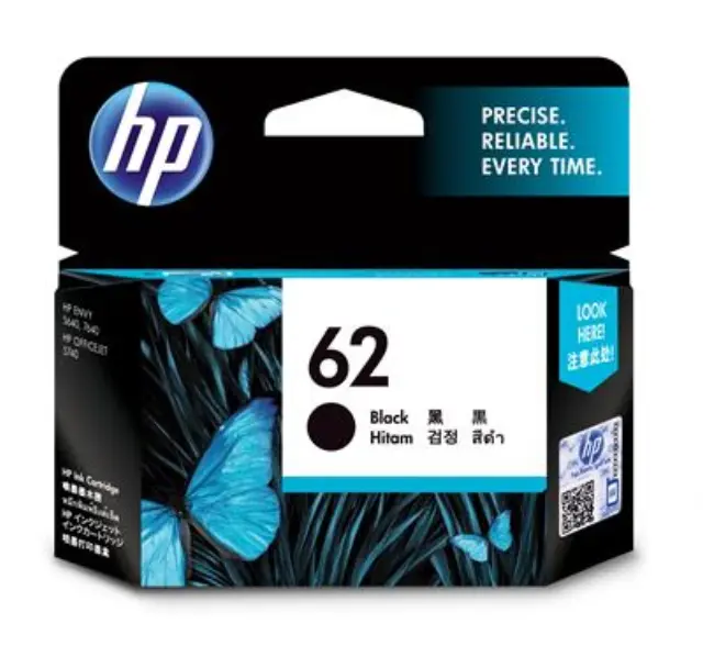 HP 62 Γνήσιο Μελάνι Εκτυπωτή InkJet Μαύρο (C2P04AE)