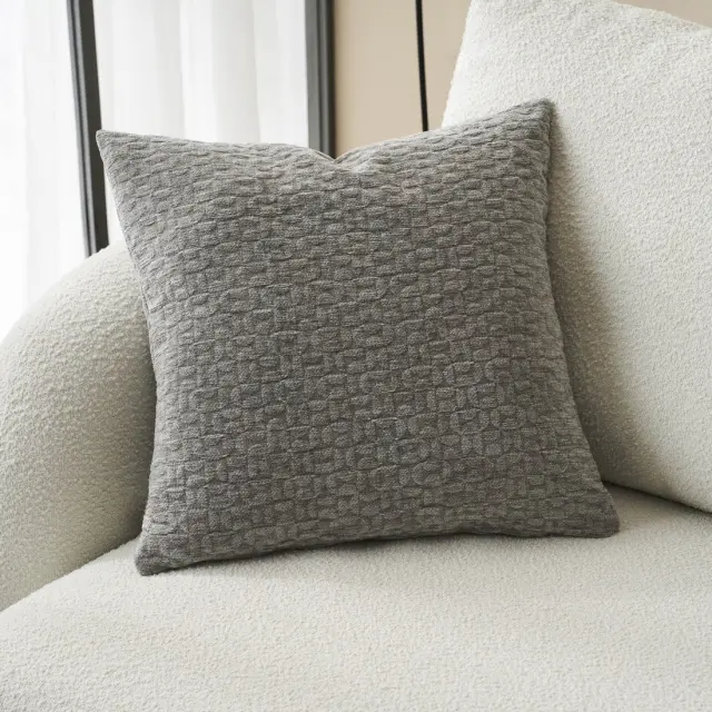 Μαξιλαροθήκη Διακόσμησης Gofis Home Ondine 20-05-184/15 Silver Grey 50x50