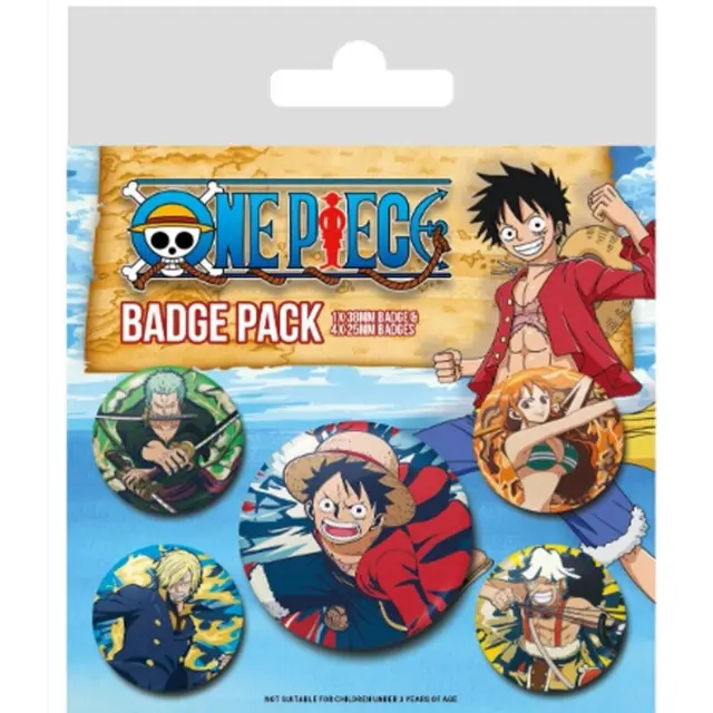 Κονκάρδες 5 τεμ One Piece 5 pcs Badge Pack