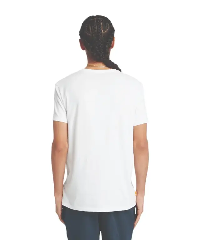 Timberland - Ανδρικό T-shirt με Λογότυπο Oyster River Logo Tee TB0A2BR3-100 Λευκό - M 3