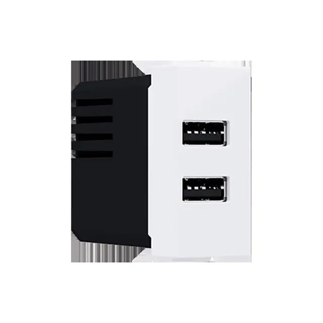 MODYS ΠΡΙΖΑ ΤΡΟΦΟΔΟΣΙΑΣ ΛΕΥΚΗ USB ΦΟΡΤΙΣΤΗΣ 2XUSB 5VDC 2X1.2A IP20 / 10101412821