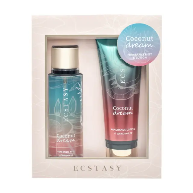 Ecstasy Body Cream 236ml & Mist 250ml Coconut Dream