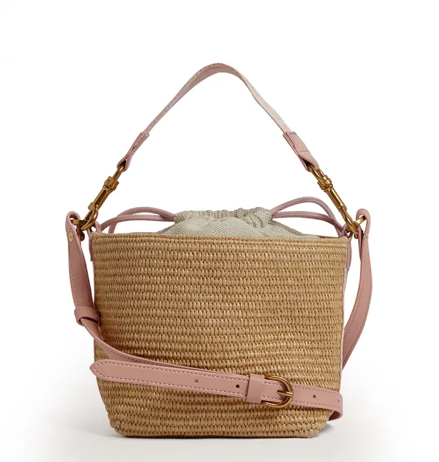 Τσάντα TED BAKER Raffyna Raffia Bucket Bag 284053 Ροζ