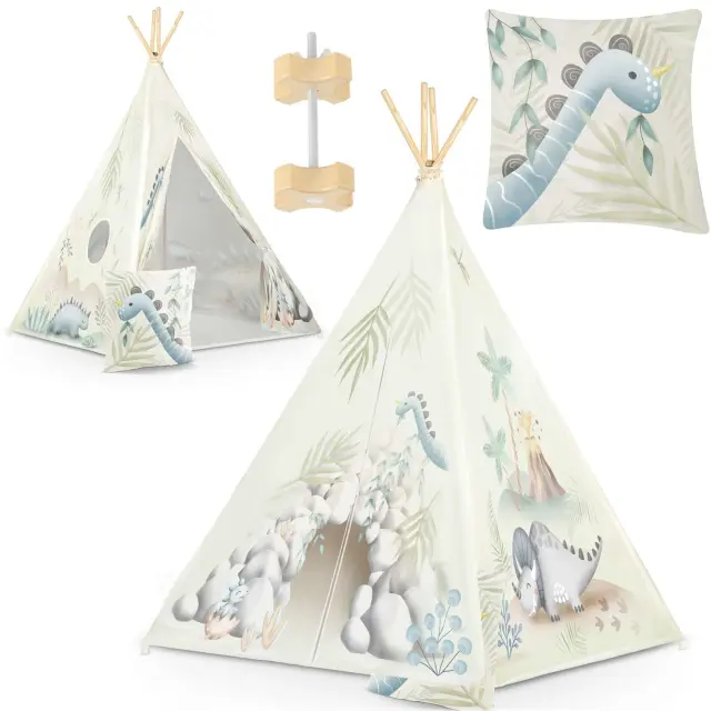 Nukido Παιδική σκηνή Teepee "Δεινόσαυροι" 114x114x165cm