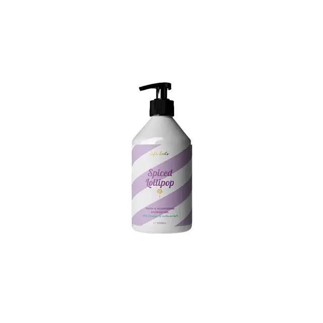 Life Roots Spiced Lollipop Shower Gel, Ενυδατικό Αφρόλουτρο με Άρωμα Μελομακάρονο 500ml