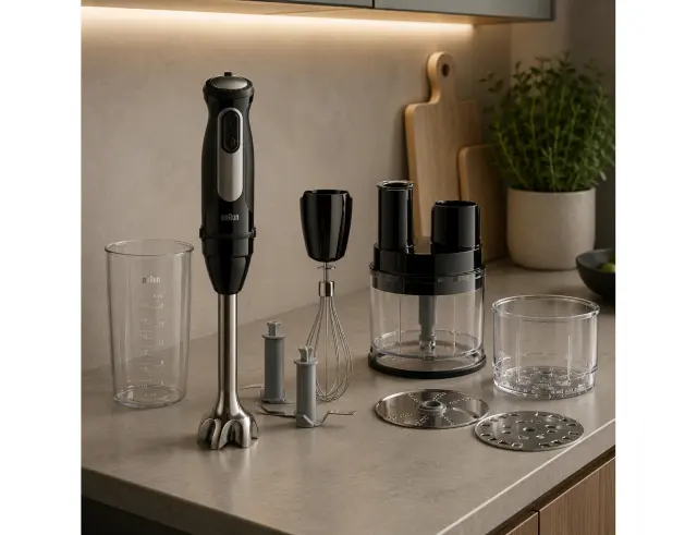 Ραβδομπλέντερ Braun MultiQuick 5 Pro MQ55755M με τεχνολογία PowerBell VPlus, ισχύ 1000W και 25 ταχύτητεςMQ55755M