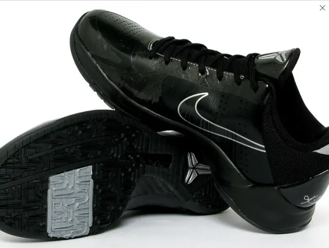 Nike Kobe 5 παπούτσια μπάσκετ Nike Air Zoom Kobe 5 Black Out Mtllc Slvr Drk Gry 386429-003 (2011) - 42 2