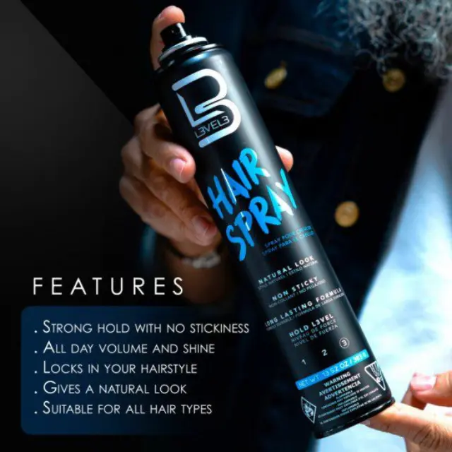 L3VEL3 Hair Spray Natural Look 400ml 2