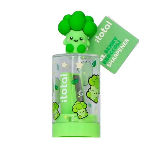 I-Total Ξύστρα Βαρελάκι Διάφανο Fresh Market Benny Broccoli (XL2687D)