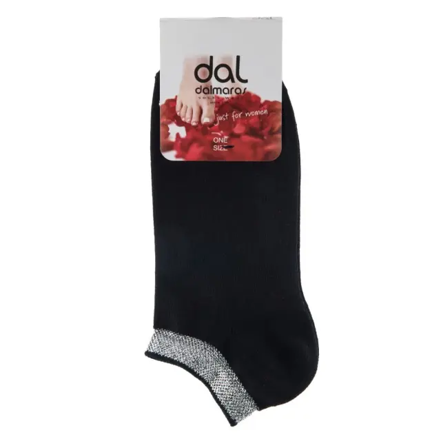 Γυναικεία τερλίκια με Lurex Dalmaras Socks 903 One Size Μαύρο - Ασημί