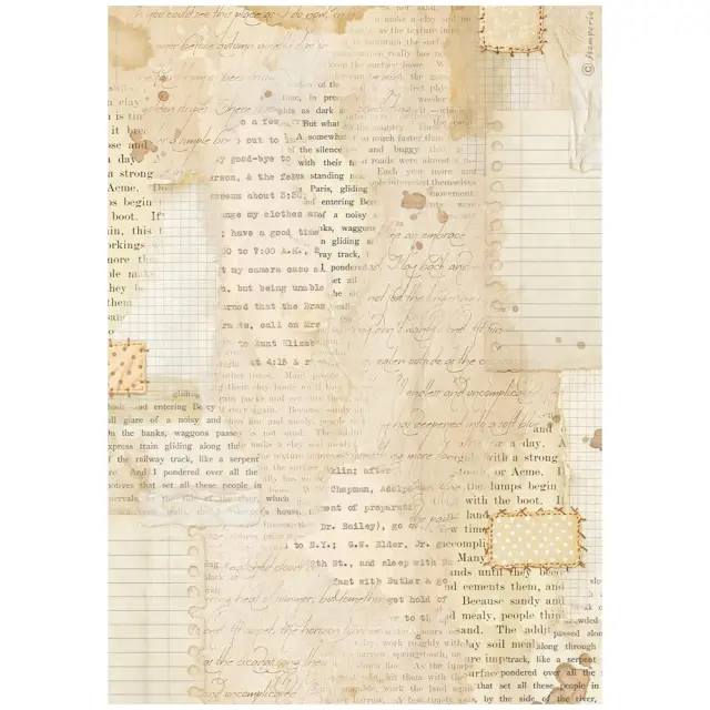 Ριζόχαρτο ντεκουπάζ Stamperia 21x29cm A4, Cozy Family, Σελίδες βιβλίων
