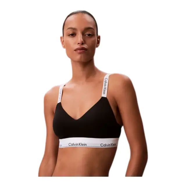 Calvin Klein Γυναικείο Μπουστάκι Lightly Lined - Icon Cotton Modal, Χρώμα Μαύρο - M