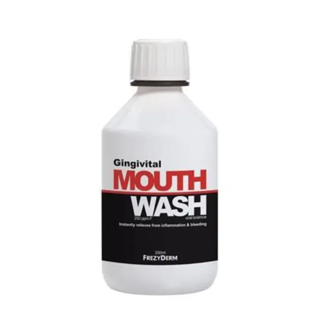 Frezyderm Mouthwash Gingivital Φθοριούχο Στοματικό Διάλυμα για την Αντιμετώπιση της Ουλίτιδας, 250ml