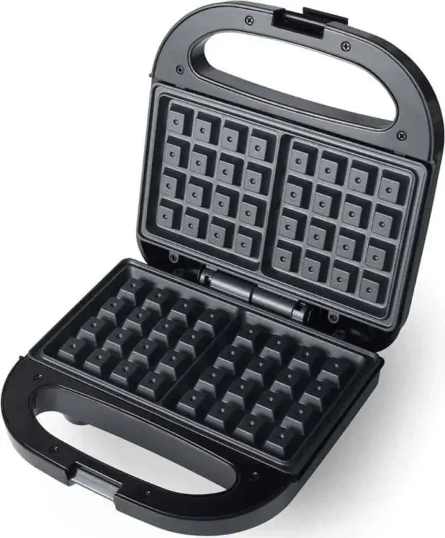Progress EK5852P Waffle Maker Βαφλιέρα 2 Θέσεων Αντικολλητική 750W - Black