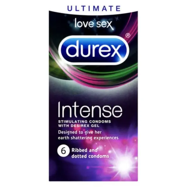 Durex Προφυλακτικά Με Κουκκίδες Ραβδώσεις και Επιβραδυντικό Τζελ Performax Intense 6 τεμάχια 2