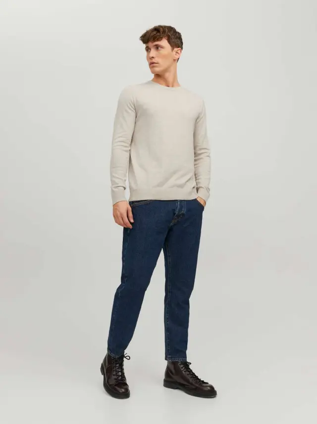 JJEEMIL KNIT CREW NECK NOOS Oatmeal