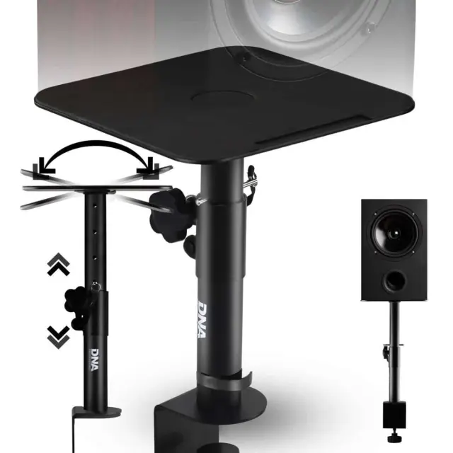 DNA TM2 desktop stands for studio monitors speakers clamp-mounted adjustable up to 15 kg 2 pcs set 3
