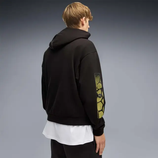 Puma Men's Sport Street Boxy Graphic Fleece Hoodie Μαύρο 694322-01 (Puma) 2