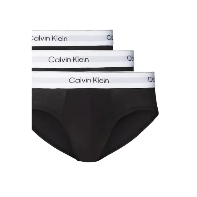 Calvin Klein Ανδρικό Slip Hip Brief Icon Cotton Stretch - Τριπλό Πακέτο, Χρώμα Μαύρο 2