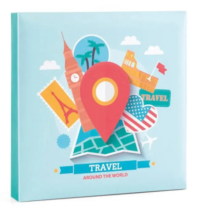 Demark Άλμπουμ Travel Με Θήκες για 200 φωτογραφίες Διαστάσεων 10×15εκ. Πολύχρωμο 22x22εκ