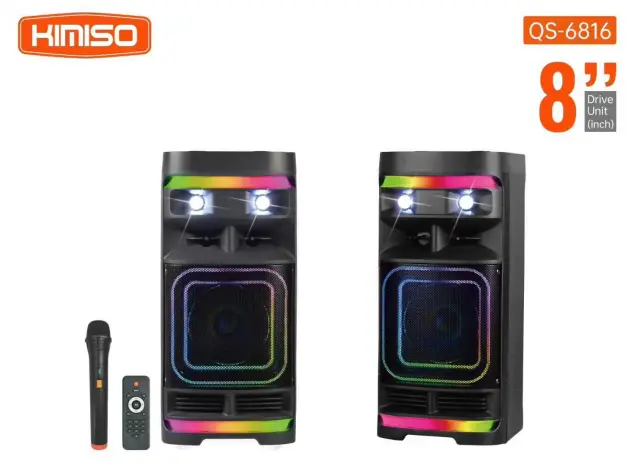 Φορητό ηχείο subwoofer με μικρόφωνο Karaoke - QS-6816 - 260455 2