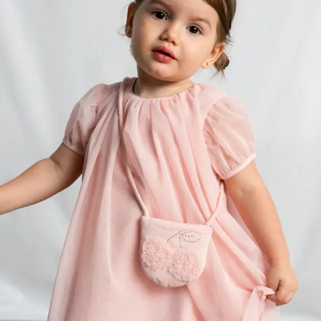 Baby 6 μηνών έως 4 ετών Φόρεμα από τούλι με τσάντα ροζ φούξια