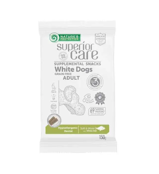 Nature's Protection Superior Care White Dogs Hypoallergenic Dental With White Fish - 150gr