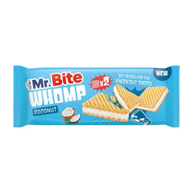 Mr Bite Whomp Γκοφρέτα Με Κρέμα Καρύδας 44gr