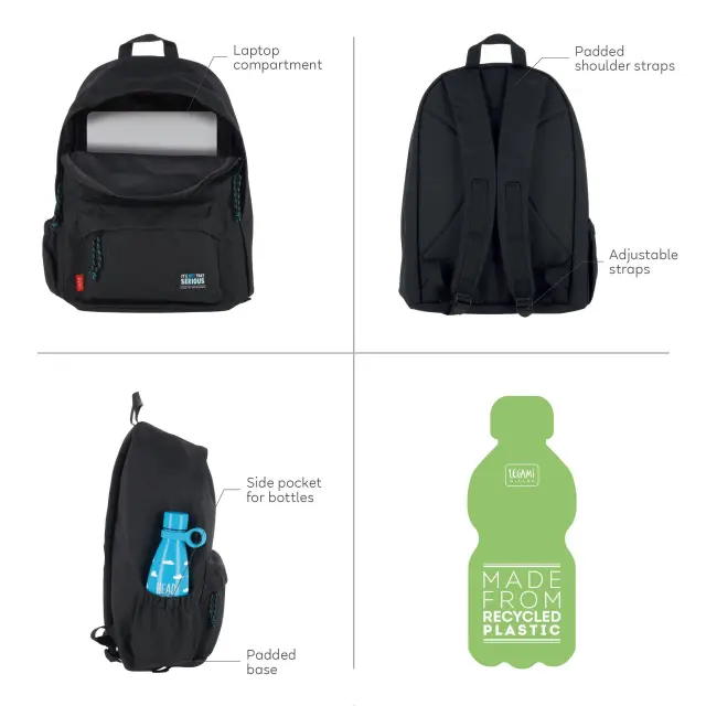 Legami My Backpack Panda Σακίδιο Πλάτης με Θήκη Laptop 15" BPK0025 3