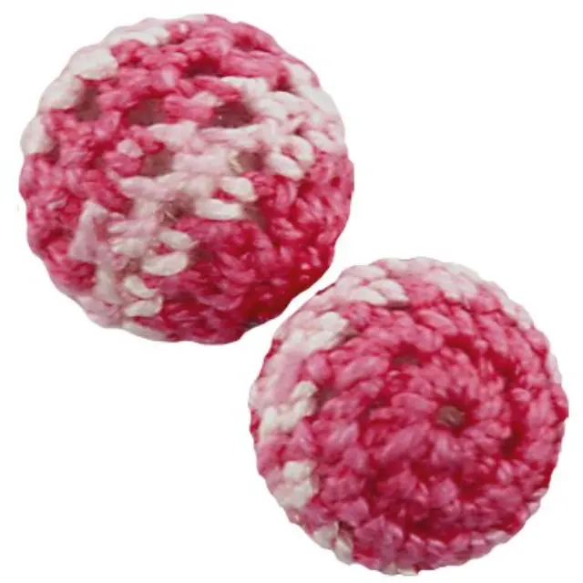 Χάντρα Μάλλινη Round Rose Mix 16mm - 5τεμ