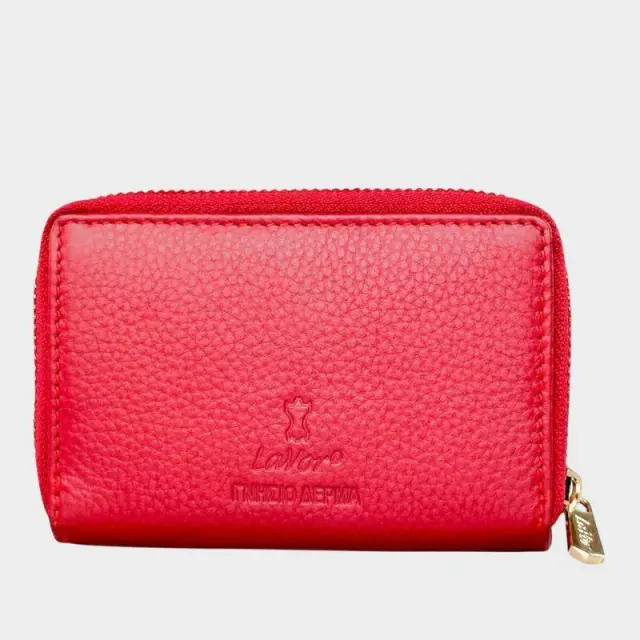 Δερμάτινο Γυναικείο Μικρό Πορτοφόλι Lavor 1-6081-RED Κόκκινο - ONESIZE