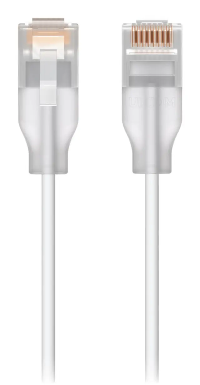 Ubiquiti UACC-Cable-Patch-EL-3M-W networking cable Translucent, White Cat6