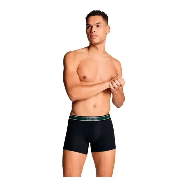 Levi's Ανδρικό Boxer Logo Colleagic- Διπλό Πακέτο, Χρώμα Black Combo - M 2