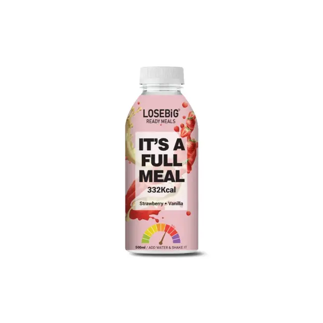 Amhes Pharma Losebig It's a Fullmeal Strawberry-Vanilla, Oλοκληρωμένο και Υγιεινό Γεύμα με γεύση Φράουλα-Βανίλια 500ml