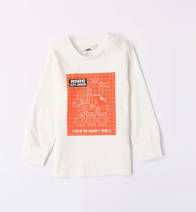 LONG SLEEVE ROUND-NECK Cream
