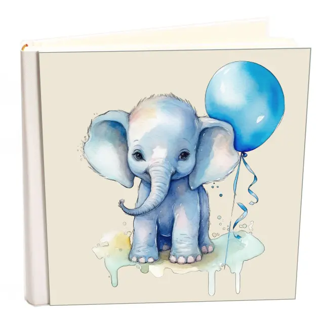 Άλμπουμ my album elephant 37 boho style με ριζόχαρτο 35x35cm και κουτί άλμπουμ