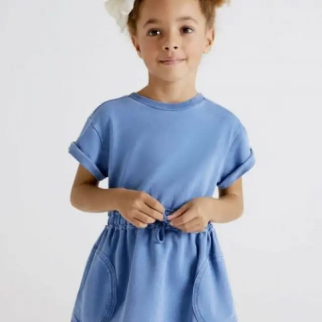 Baby 6 μηνών έως 4 ετών Φόρεμα ντελαβέ λουλάκι σκούρο - 2Ε