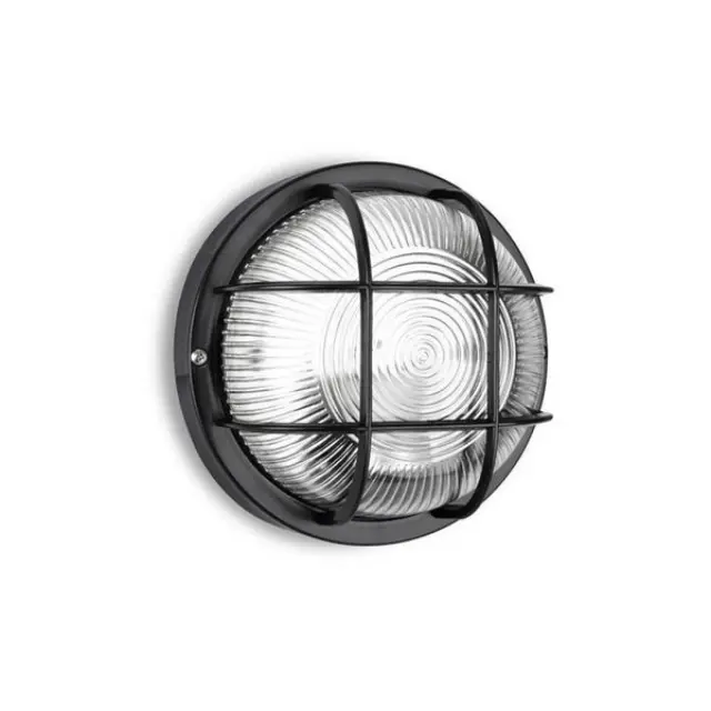 Wall light RONDO E27 60W IP44 black EDM 34353