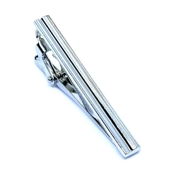 Σχεδιαστικό Ασημί Κλιπ Γραβάτας 5 cm – LGTC-T5/13 3